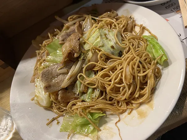 博多の屋台名物　焼きラーメン